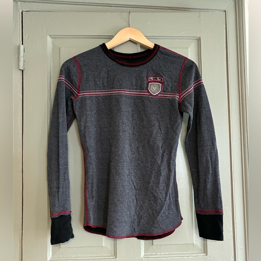Women’s vintage long sleeve ski thermal